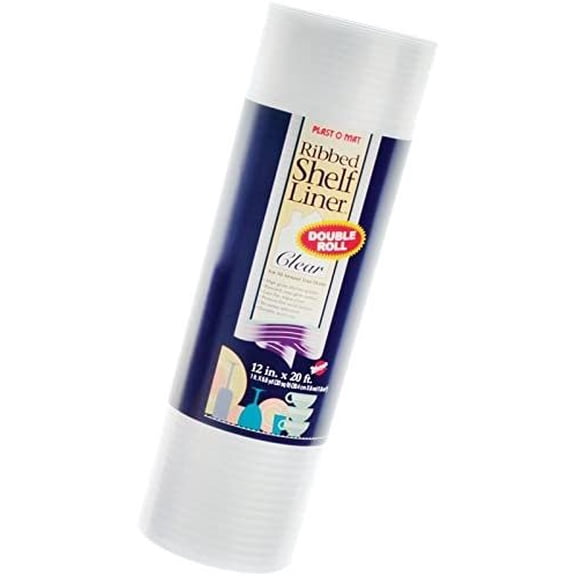 Warp'S Ribbed Shelf Liner 24" W X 10ft. L Non Adhesive Clear