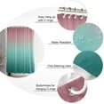 thumbnail image 5 of Ombre Texture Shower Curtain - 72 x 72 Inch Gradient Pink to Turquoise Green Bath Curtain with Hooks Polyester Waterproof Home Bathtub Decor, 5 of 6