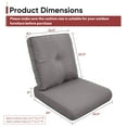 thumbnail image 7 of POCASSY Patio Furniture Cushions Set of 2, 22.5"*22.5" Outdoor Cushion for Patio Furniture, Water Resistant, Fade Resistant, Deep Seat Seat and Back Cushion for Chair, Sofa, and Couch, Gray, 7 of 7