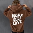thumbnail image 2 of Womens Hoodies Long Sleeve Pullovers for Women Graphic Hoodie Brown Clothes Womens Winter Tops Women's Clothes, 2 of 4