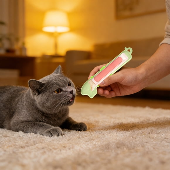 Cuchara Dispensadora de Premios para Gatos: Dispensador de Golosinas Líquidas, Puré de Carne y Pasta Nutricional con Diseño de Pistón para Un Uso Fácil con Una Sola Mano.