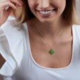 thumbnail image 2 of Ross-Simons Jade 4-Leaf Clover Pendant Necklace in 18kt Gold Over Sterling, Women's, Adult, 2 of 4