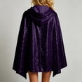 thumbnail image 5 of WAGUTH Womens Sparkly Sequin Hooded Cape Cloak Tie Front Glitter Cover Up Shawl for Halloween Party Outfits, 5 of 8