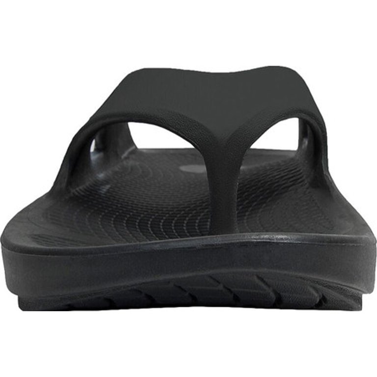 OOFOS Black Slide Sandals -OOahh Men’s Slides Oofos Ooah Mens 11 Womens 13 44 Black Slides Sandal Comfort  main image 3