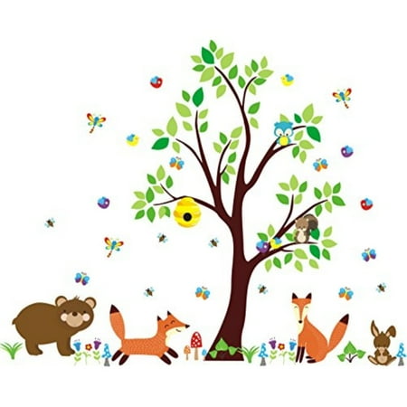 Woodland Nursery Wall Decal Forest Decals Woodland Nursery Wall Decal Forest Decals