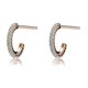 thumbnail image 4 of Pendientes de gancho de plata de ley 925 nuevos y modernos para mujer, pendientes de circonita cúbica helada, joyería de moda para bodas y fiestas, oro rosa, 4 of 4