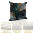 thumbnail image 4 of Acheng Gold and Blue Abstract Art Plush Pillowcase 1 Piece White, 4 of 5