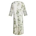 thumbnail image 4 of Robes pour Femmes Mode Décontractée Imprimée Col Boutonné Manches Longues avec Poches Noir L, 4 of 4