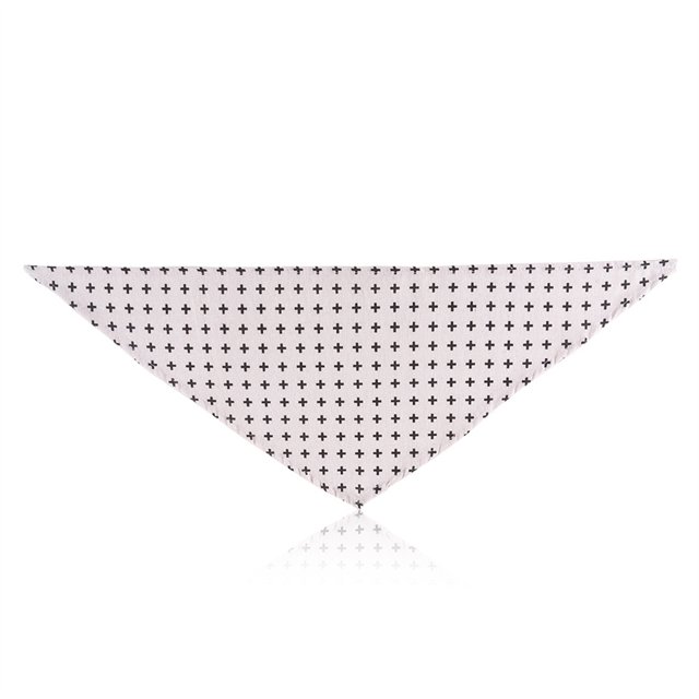 Greeniant Bufanda de babas para mascotas con puntos, toalla Triangular decorativa ajustable plegable portátil, accesorios de regalo para Ropa para mascotas Signo de más