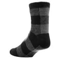 thumbnail image 2 of Airplus Double Layer Aloe Crew Socks, Men's 8-12.5,, Grey Buffalo Check, 1 Pair, 2 of 4