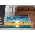 thumbnail image 3 of Coastal Rug, Tropical Rug, Beach Soft Rug, Sunrise Rug, Sunset Rug, Blue Decor Rug, Modern Rug, Entry Rug, Thick Rug, Pattern Rug, Car Mat, 2.6'x5' - 80x150 cm, 3 of 8