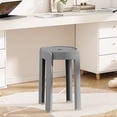 thumbnail image 1 of Heavy-Duty Stackable Plastic Stool - Ergonomic Design for Indoor/Outdoor Use (46x30cm, Gray), 1 of 9