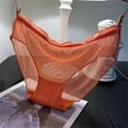 thumbnail image 3 of Womens Underwear Breathable Comfortable Panties Mesh Transparent Lightweight Lace Pure Cotton Crotch Low Waist Briefs Blend Underwear for Women, 3 of 3