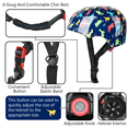 thumbnail image 5 of Kids Bike Helmet for Boys Girls, Adjustable Protective Gear Set with Knee Elbow Pads Wrist Guards for Bicycle Scooter, 5 of 7