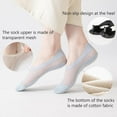 thumbnail image 2 of Thin No Show Socks Womens Low Cut Mesh Liner Socks Non Slip Invisible Breathable Footies, 2 of 6