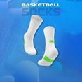 thumbnail image 2 of Kmdttou Men's Sport Color Block Comfortable Breathable Thickened Bottom Mid Length Socks Casual Soft Lightweight Quarter Socks, 2 of 2
