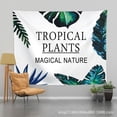 thumbnail image 1 of Papel pintado de estilo nórdico digno de Instagram para dormitorios, con plantas blancas y tela de terciopelo grueso, 100 x 70 cm., 1 of 3