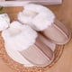 thumbnail image 3 of DQrwqpou Pantuflas térmicas planas antideslizantes suaves y peludas para hombres y mujeres (Caqui 40-41), 3 of 8