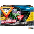 thumbnail image 3 of Monster Jam, Official Grave Digger Remote Control Monster Truck, 1:10 Scale, with lights and sounds, for Ages 4 and Up, 3 of 7