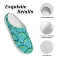thumbnail image 5 of Fotbe Beautiful Seashells Pattern Women's Fuzzy Curly Fur Memory Foam Loafer Slippers Indoor Outdoor Slippers Winter Home Shoes-44/45, 5 of 7