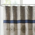 thumbnail image 2 of OLLIIX Madison Park Shower Curtain, Donovan Polyester Jacquard Bathroom Curtain, Navy, 72" x 72", 2 of 5