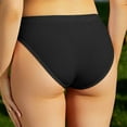 thumbnail image 5 of vigerkar Cotton Underwear for Women Sexy Low Rise Ribbed Hipster Breathable Soft Womens Bikini Panties Cheeky 2025 Black, M, 5 of 6