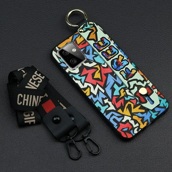 LYM-Phone Case For MOTO G Power 5G 2023, Silicone Protective Anti-dust Back Cover Wrist Strap Shockproof Durable Personality Soft case Phone Holder Graffiti Waterproof Wristband Ring