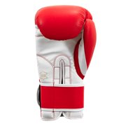 TITLE Boxing Pro Style Leather Training Boxing Gloves 3.0, 16 oz, Red/White