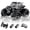 Black, variant on Monster King 4WD Amphibious RC Car with 2 Batteries,Dual Control Modes (Steering Wheel & Wrist Watch), Waterproof Remote Control Monster Truck, All-Terrain Toy for Boys/Girls