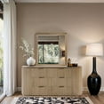 thumbnail image 5 of Meridina Furniture Astrid Natural Solid Wood And Oak Veneer Mirror, 5 of 10