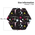 thumbnail image 2 of Lsque Colorful Geometry Pattern 4" Drink Coasters Set of 4, PVC Leather Absorbent Coasters, Table Coaster Set Decorative Coffee Cup Coasters Housewarming Gift -Hexagon, 2 of 6