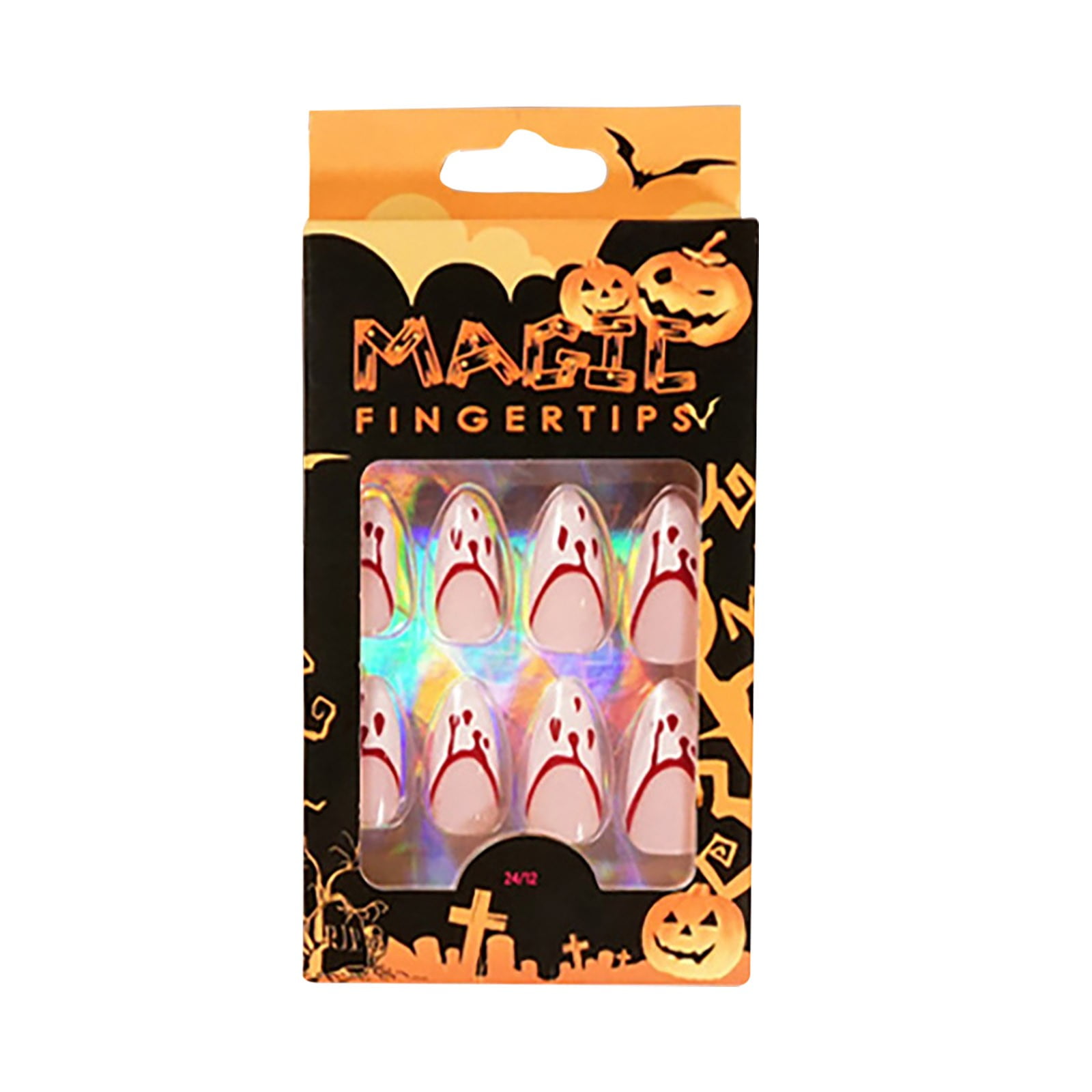 Sehao Fake Nails Halloween Artificial False Nails 24pcs Halloween