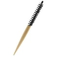 thumbnail image 2 of Small Round Hair Brush Nylon Bristles Wood Handle Stylist Women Men L, 2 of 8