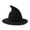 Black, variant on Women Foldable Crochet Witch Hat, Sharp Top Large Warm Winter Fisherman Bucket Hat, Halloween Costume Daily Knit Cap(Black One Size)