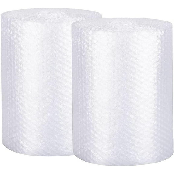 Bubble Cushioning Wrap Rolls 2-Pack, 12 Inch x 72 Feet 3/16" Air Bubble, Bubble Moving Wrap for Packing, Moving Supplies, Small business