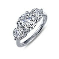 thumbnail image 3 of Lafonn Classic Sterling Silver Platinum Plated Lassire Simulated Diamond Ring (2.99 CTTW), 3 of 5