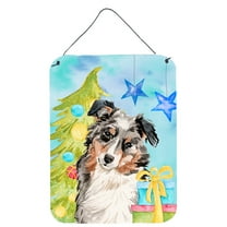 Australian Shepherd Christmas Wall or Door Hanging Prints
