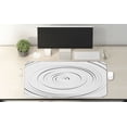 thumbnail image 2 of Spires Computer Mouse Pad, Rotary Spiral Ring Shaped Turning Simple Wheel Forms Modern Eddy Illustration, Rectangle Non-Slip Rubber Mousepad X-Large, 35" x 15", Black and White, by Ambesonne, 2 of 2
