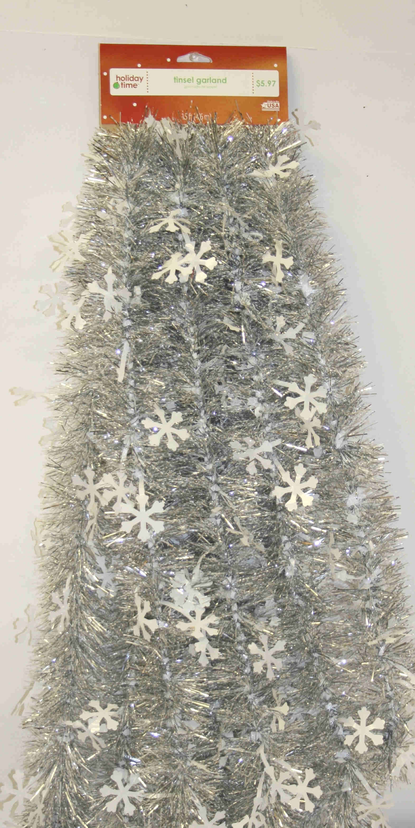 Holiday Time Tinsel Garland White Snowflakes With Silver Center Walmart Com Walmart Com Holiday Time Tinsel Garland White Snowflakes With Silver Center Walmart Com Walmart Com