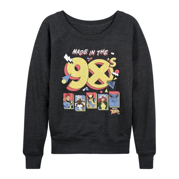 X-Men - Made In The 90s Lightweight French Terry Wide Neck Long Sleeve Graphic Shirt