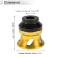 thumbnail image 4 of Protector de guardabarros de aleación de aluminio para slider de marco de motocicleta de 14mm, protección contra choques, 46mm, 46mm, tono dorado, negro, 2 Pcs, 4 of 7