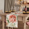 thumbnail image 2 of Pink White Flowers 120 Inch Table Runner, Spring Farmhouse Blossom Floral Farmhouse Dresser Scarf Cotton & Linen Tablerunner for Dining/Kitchen Island/Holiday Party Décor 13" x 120", 2 of 9
