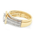 thumbnail image 4 of AFFY 1.50CT Princess & Round Moissanite Diamond Halo Bridal Ring Set in 10K Solid Yellow Gold-5.5, 4 of 10
