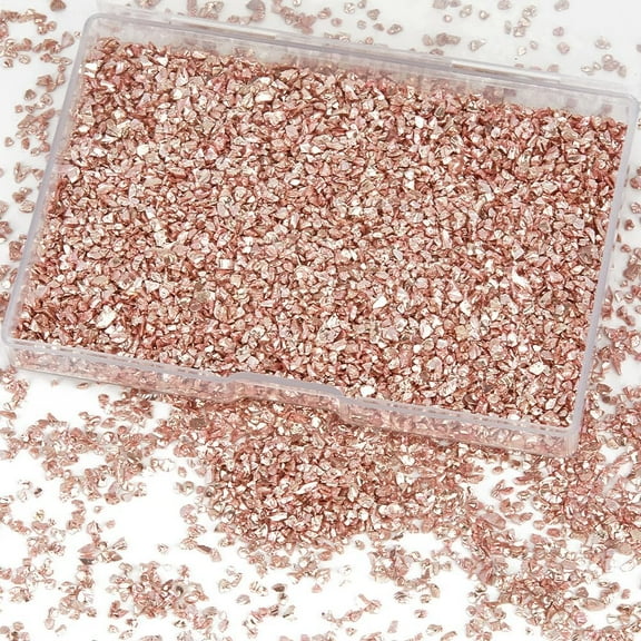 1 Box Broken Crushed Glass Glitter Shards Crush Irregular Chips 3.5 Oz Sequins Metallic Gravel for Jewelry Making Decoration Coasters Ornament Vase DIY Resin Craft Nail Art DIY