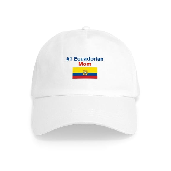 CafePress - #1 Ecuadorian Mom Cap - Adjustable 100% Brushed Unisex Casual Cotton Baseball Cap, Beige, 1
