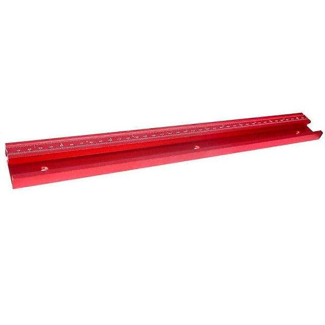 T-Track 45 Chute with Mm/Inch Scale Alloy Red T-Tracks Slot Miter Track 40cm Woodworking Saw Table Workbench DIY Tools