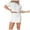 Grey, variant on Women's 2 Piece Outfit Set Casual Short Sleeve T Shirt And Drawstring Skort With Built In Shorts Fashion Summer Wear,Wine,L