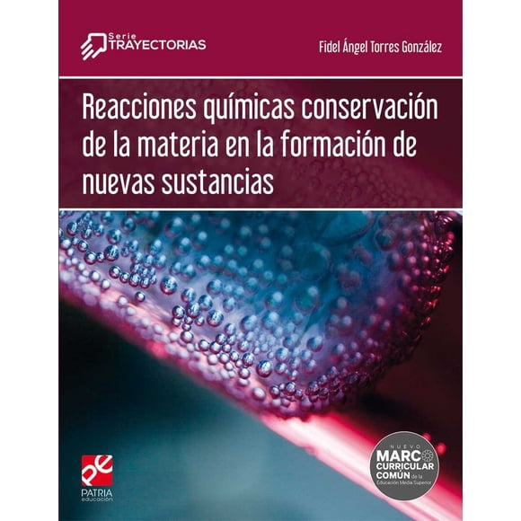 Libro Reacciones Quimicas, Conservacion De La Materia En La Formacion De Nuevas Sustancias Tapa Blanda, Autor Fidel Angel Torres Gonzalez, Editorial Patria Educacion