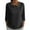 Black, variant on Breezora Womens Doll Collar 3 4 Sleeve Pullover Top Casual Sweatshirt Soft Comfort Blouse Modern Style L Size Beige