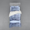 thumbnail image 2 of Ambesonne Christmas Bedding Set 4 Pcs, Winter Blizzard Forest, Queen, White, 2 of 3